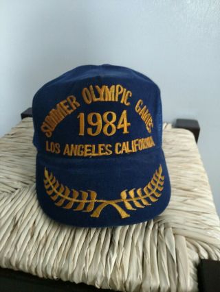 Rare 1984 Summer Olympic Games Los Angeles California Hat,