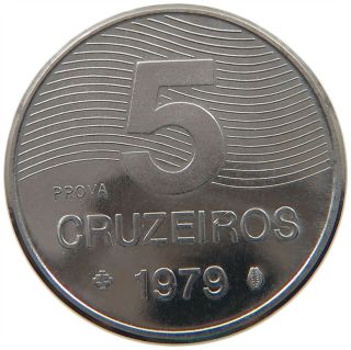 Brazil 5 Cruzeiros 1979 Prova Pattern Top Rare T80 071