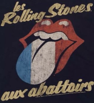 Rare Rolling Stones Xl Shirt With Paris June 1976 Concert Security Graphics