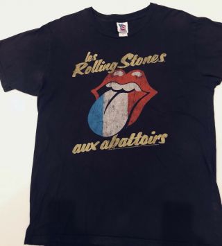 Rare Rolling Stones XL Shirt With Paris June 1976 Concert Security Graphics 2