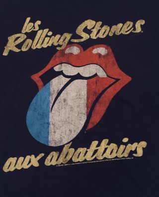 Rare Rolling Stones XL Shirt With Paris June 1976 Concert Security Graphics 3