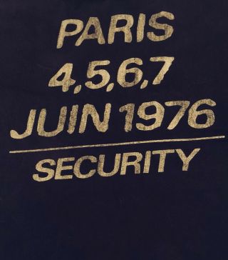 Rare Rolling Stones XL Shirt With Paris June 1976 Concert Security Graphics 5
