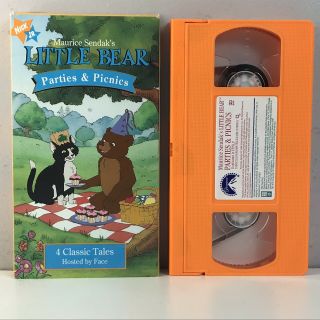 Nick Jr’s Little Bear Parties & Picnics Nickelodeon Vhs Video Tape 1996 Vtg Rare