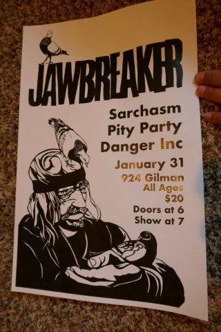 Jawbreaker - Rare 924 Gilman Concert Poster 11x17 " On Heavy Stock