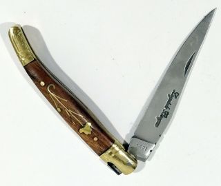 Vintage Laguiole Pocket Knife Authentic 1990 Steel Wood 12Froge Floding Rare Men 5
