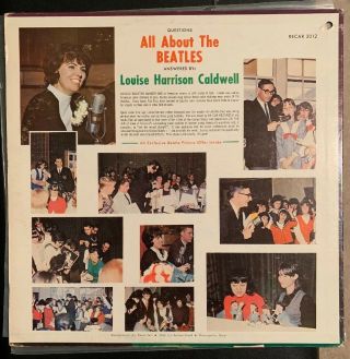 All About THE BEATLES - RARE LP with Louise Harrison Caldwell,  George ' s sister 2