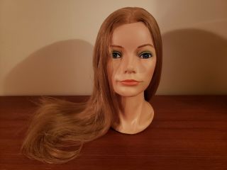 Pivot Point Mannequin Head - Madeline 96mc - 100 Human Hair - 1989 Rare