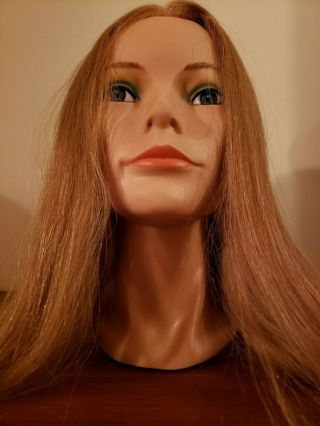 Pivot Point Mannequin Head - Madeline 96MC - 100 Human Hair - 1989 Rare 7
