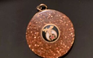 Antique Vintage Shriners/masonic Watch Fob 24k Goldstone Rare Htf Unique