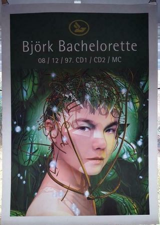 Bjork : Bachelorette Rare 1997 Uk Promo Poster