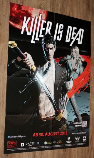 Killer Is Dead Very Rare Promo Poster 84x59cm Ps3 Xbox 360