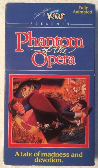 The Phantom Of The Opera (prev.  Viewed Vhs,  1988) Animated,  Very Rare
