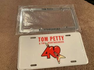 Tom Petty - 40th Anniversary Tour - License Plate & Holder Rare Tag