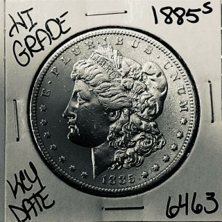 1885 S Morgan Silver Dollar Coin 6463 Rare Key Date