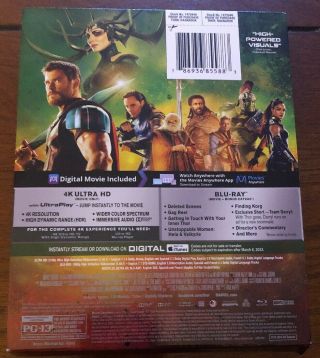 MARVEL THOR Ragnarok Best Buy Exclusive 4K HD/Blu - ray Steelbook OOP RARE 2