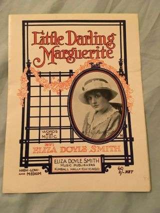 Marguerite Clark 1919 Rare Silent Movie Star Sheet Music,  Photo Cover