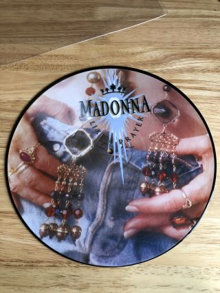 Madonna Like A Prayer Rare 1989 Mexican Lp Picture Disc Album