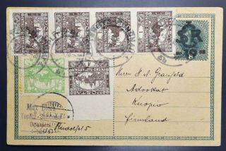 Czech,  Austria 1919 Rare Mixed Country Franked Early State Com Card Teplitz,  Csr