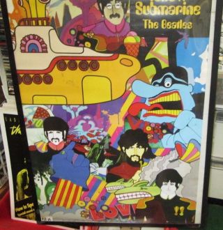 Beatles Rare Poster 2010 Vintage Collectible Yellow Submarine Paul Ringo