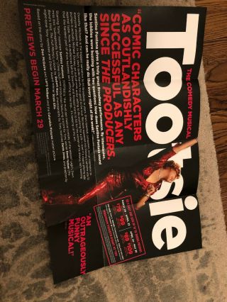 Santino Fontana Tootsie Broadway Musical Rare Direct Mail Ad Poster