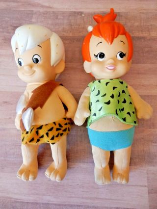 Rare 1994 Hanna Barbera Flintstones Bam Bam Bamm Bamm Pebbles Doll Rubber Plush