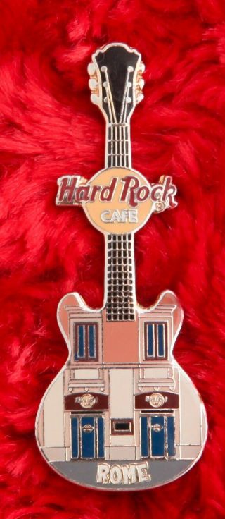 Hard Rock Cafe Pin Rome Facade Series Guitar Rare Logo Building