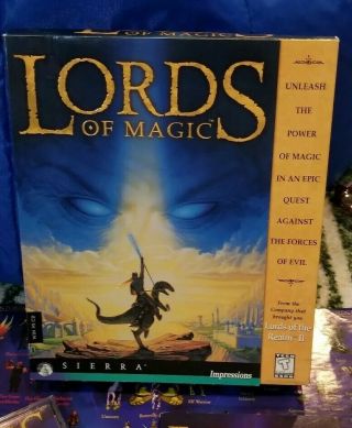 Rare Vintage - Lords Of Magic Sierra Pc Big Box Collectors Video Game