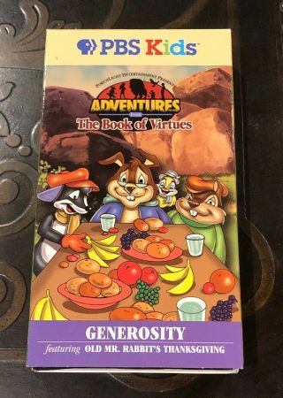 Generosity Featuring Old Mr.  Rabbit’s Thanksgiving Vhs Adventures: Rare Pbs Kids