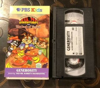 GENEROSITY featuring Old Mr.  Rabbit’s Thanksgiving VHS Adventures: RARE PBS KIDS 6