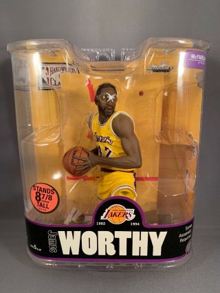Mcfarlane 2007 James Worthy Los Angeles Lakers Nba Legends Series 3 (rare Piece)