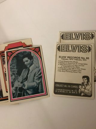 Elvis Presley Boxcar Enterprises 1978 Complete Set Bubble Gum Cards 1 - 66 Rare 3