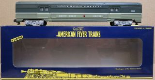 American Flyer 6 - 49935 Np/northern Pacific Baggage Passenger Car S - Gauge Rare