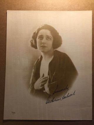 Catherine Calvert Very Rare Early Autographed 8/10 Photo Silent Star
