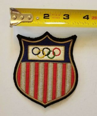 Rare: Old Wool Usa Olympic Patch