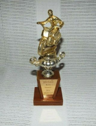 Very Rare 3rd Place Motorcycle Trophy From The Blue Comet M.  C.  Skippack Pa.  Read