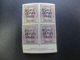 Pre Decimal Stamps: 1/2d Bcof Block Mnh - Rare (f374)