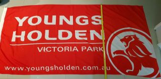 AUTHENTIC HOLDEN FLAG FROM A EX DEALERSHIP - rare for a MANCAVE/COLLECTOR 2