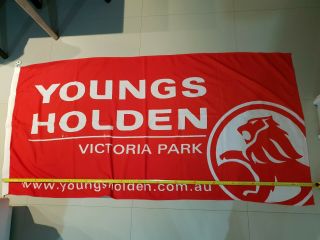 AUTHENTIC HOLDEN FLAG FROM A EX DEALERSHIP - rare for a MANCAVE/COLLECTOR 4