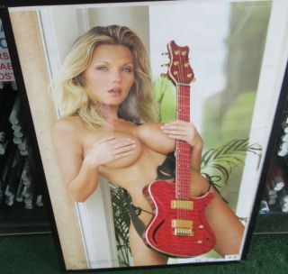Michelle Guitar Girl Sexy Model Vintage Rare Boob Poster Hot