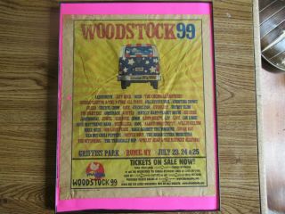 Rare Woodstock 1999 Rock Concert Poster/ad Rome Ny Aerosmith Metallica Usa