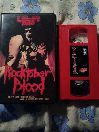 Rocktober Blood Vhs Lofi Video Only 50 Made Big Box Clamshell Rare 80s Horror