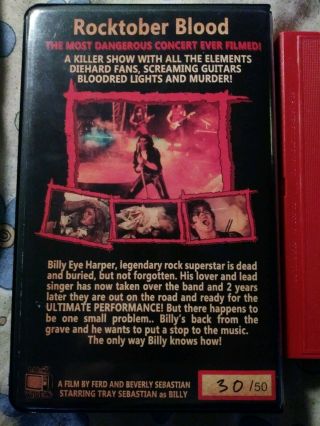 Rocktober Blood Vhs Lofi Video Only 50 Made big box clamshell rare 80s horror 2