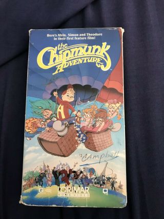 Rare The Chipmunk Adventure Lorimar Vhs