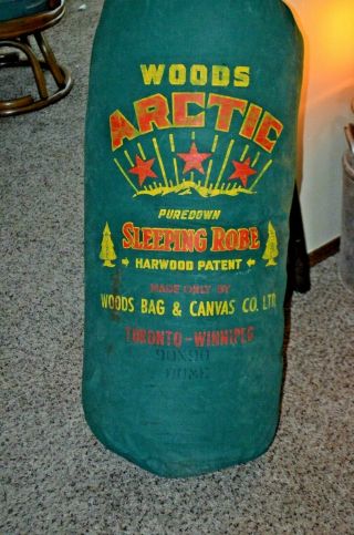 Rare Vintage Arctic Woods Sleeping Robe 100 Down