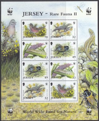 Jersey 2004 Rare Fauna - Endangered Species Ms Um Sgms1162 Cat £12.  00