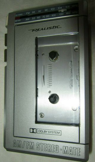 Radio Shack Realistic Scp - 10 Am/fm Radio Cassette Player Vintage 80 