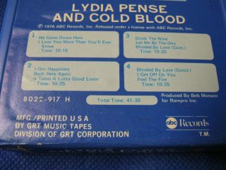 LYDIA PENSE AND COLD BLOOD 8 Track Tape GUARANTEED - RARE 1976 3