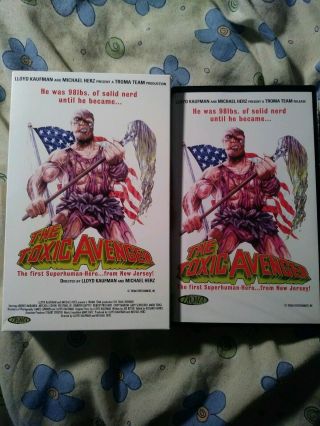 The Toxic Avenger Big Box Vhs Troma Only 250 Made Horror Oop Rare