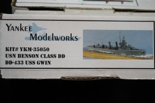 1/350 Yankee Modelworks Usn Benson Class Resin Model Ship Boat Rare Vintage