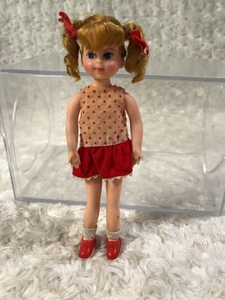 Rare Strawberry Blonde Tutti Doll 1965 Barbie’s Little Sister Mattel 6” - Japan